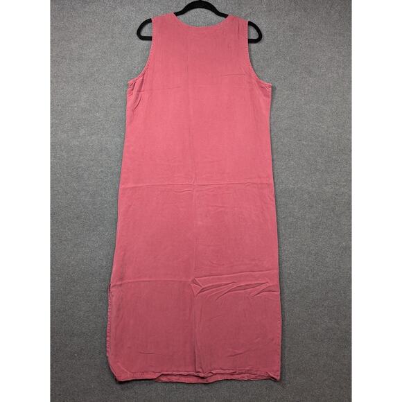 Focus USA Maxi Tank Dress Womens Large Slit Flowy Feminine Soft Dusty Dainty - Picture 7 of 13